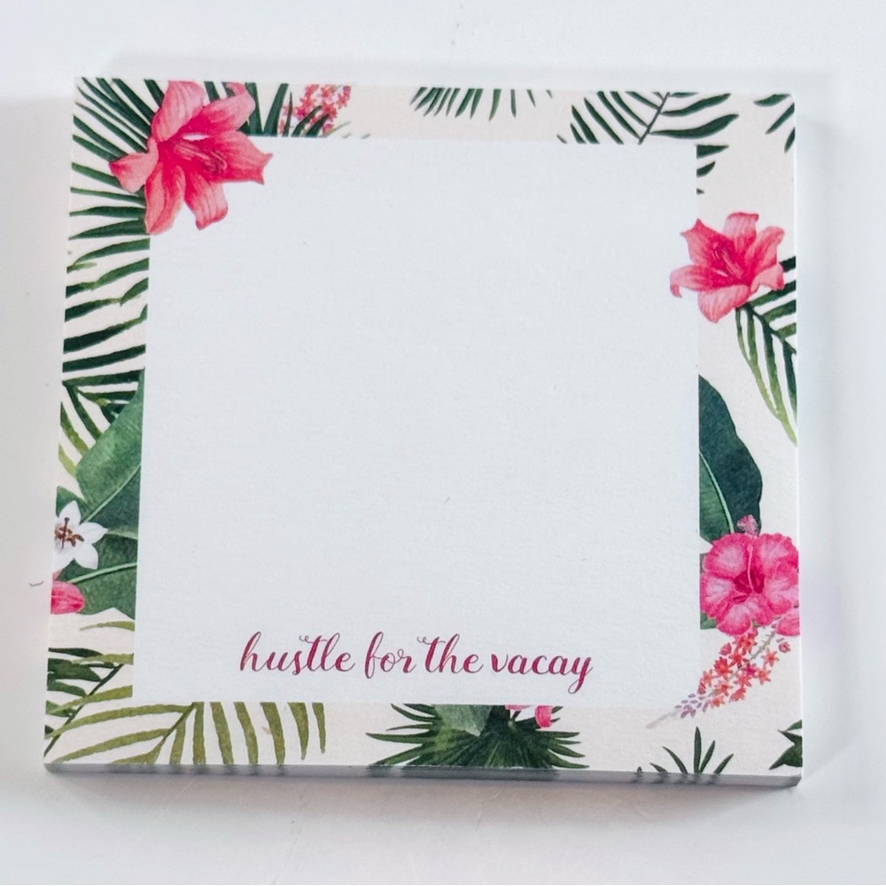 3/$15 Vacay Notepad with Tropical Design